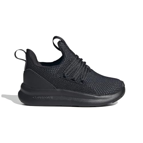adidas Unisex-Kids Lite Racer Adapt 7.0, Black/Black/Grey, 3.5