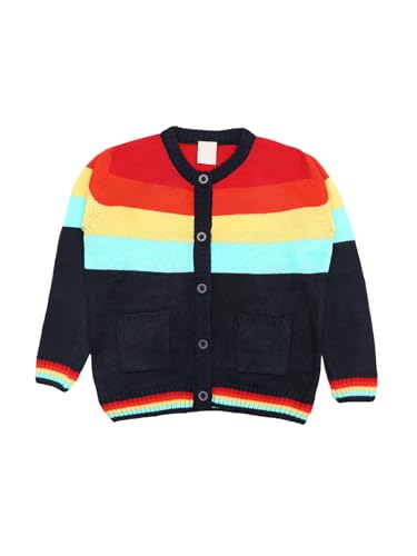 Image of CHKOKKO Boys Woolen Round Neck Sweaters Winter Sweatshirts Navy Blue 4Years-5Years