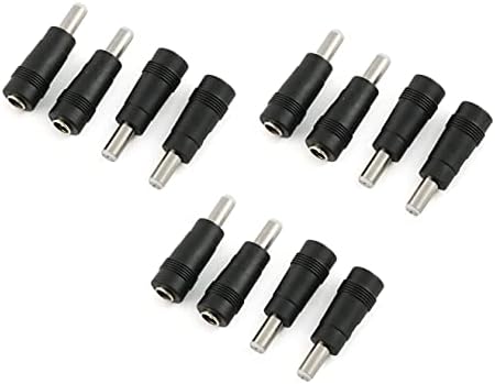 Longdex 10 pcs DC Power Adapter 5.5x2.1mm Female Jack to 5.5x2.5mm Male Plug Electrical Socket Outlet for Universal Laptop Interface Power Cable Connector