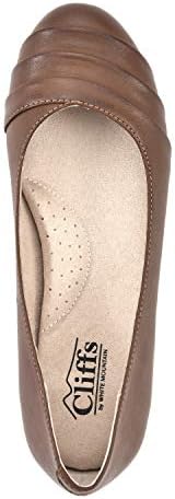 CLIFFS BY WHITE MOUNTAIN Clara Women's Ballet Flat, Cognac/Burnished/Smooth, 6 M | Image 1