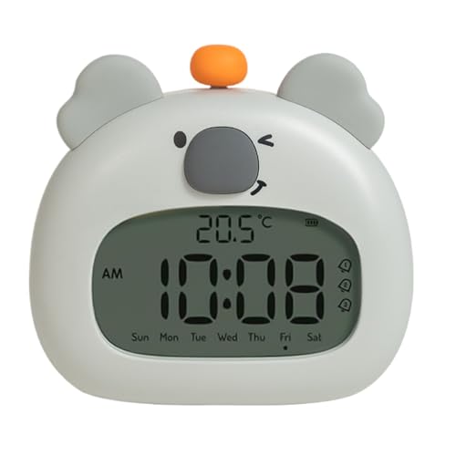Doiyislem Reloj Despertador para Niños,Reloj Despertador de Peluche Koala con Luz Nocturna para Habitación Infantil | Gestor de Tiempo Recargable con Luz Nocturna para Dormitorio