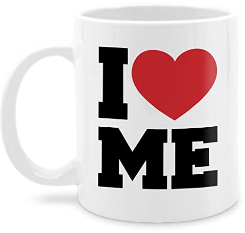 Statement Tasse mit Spruch - I love me - Unisize - Weiß - teetasse weiß - Q9061 - Kaffeetasse und Teetasse 325 ml Cover