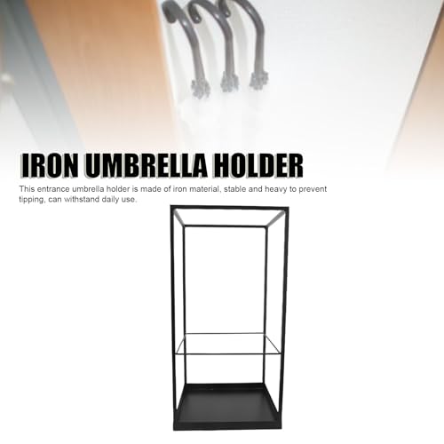 Support géométrique avec base stable porte-parapluie en métal - 3