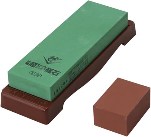 1,000 Grit Super Ceramic Water Stone with a Base (Japan Import)