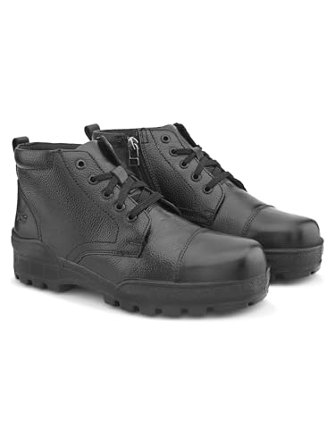 Image of TSF 768 BLACK UNIFORM BOOT WITH ZIP FOR MEN's(768 NEW)