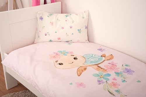 Parure de lit 100% coton renforcé rose Herding bébé