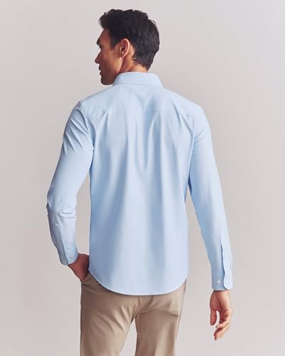 Rhone Men's State of Mind Shirt, Slim Fit Button Down Shirt, Performance Fabric, Anti Odor (Blue, Large)2