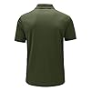 Rdruko Men's Polo T Shirt with Pocket Breathable Quick Dry Summer Regular Fit Short Sleeve Casual Work Golf Shirts Army Green XXL #3