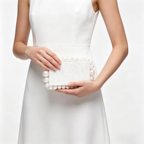 Image of CUXVA Acrylic Evening Clutch Bag for Women Glitter Marble Purse Handbag for Wedding Party Prom
