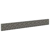 HLLNME Steinzaun Steinkorb Steingabione Gabion Säule, Gabionenwand mit Abdeckung Verzinkter Stahl 900x30x100 cm