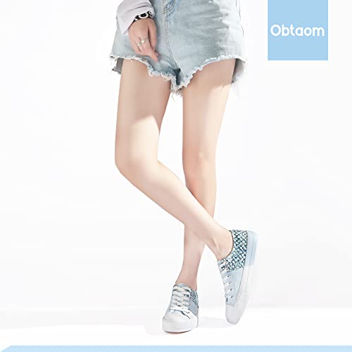 Image of Obtaom Unisex Canvas Shoes Low Top Fashion Sneakers Slip on Walking Shoe
