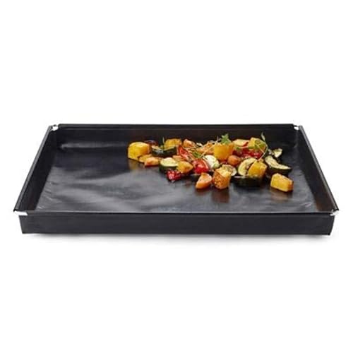 Lakeland Reusable Barbecue and Oven Cooking Tray Large – Non-Stick Mesh Grill Basket for BBQ Cookware | Heavy Duty PTFE Liner Sheet for Prawns, Sausages and Vegetables