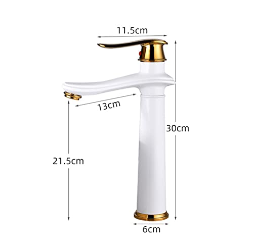 Grifo de baño monomando dorado para renovar lavabos con diseño retro 7