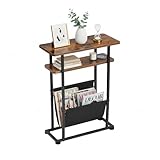 サイドテーブル スリム 幅18cm 布袋付き