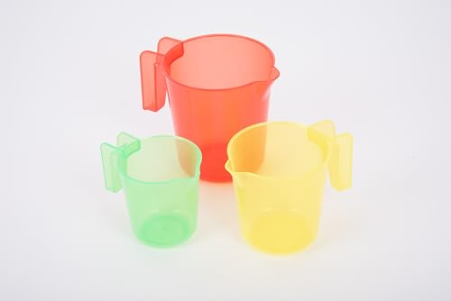 TickiT 73127 Translucent Colour Nesting Jugs, Blue, Green, Yellow, Large - Image 4