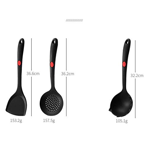 Silikon-Schaufel, Antihaft-Pfannenwender, Küchenutensilien, Löffel, Haushalt, Küchenschaufel, Vollschaufel, 5-teiliges Set
