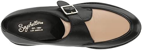 Seychelles Women's Catch ME Monk-Strap Loafer, Black/Natural, 7 | Image 4