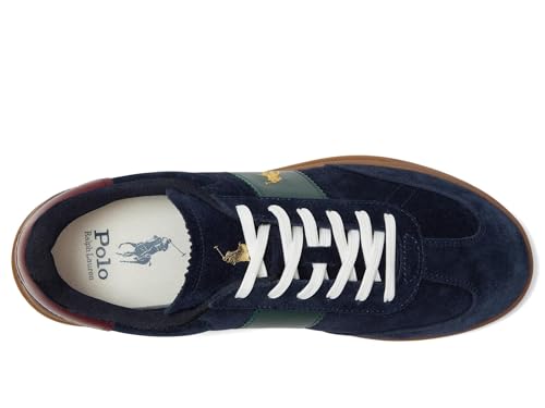 POLO RALPH LAUREN Men's Heritage Aera Suede Sneakers Navy/Wine