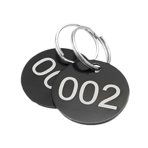 �ԍ��t���^�O�A �L�[�����O�t���A���~�j�E���ԍ��^�O �}���`�J���[ 30mm ���� 1-200 200 �p�b�N(Black,100-200)