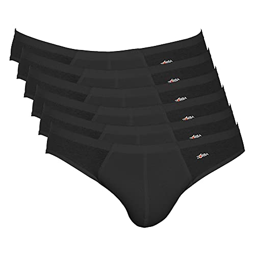 Zorba Slip Algodão, Kit 6 Cuecas Masculino, Preto (Black), G
