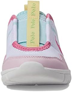 POLO RALPH LAUREN Girl's Barnes Athletic (Little Kid) White Synthetic Mesh/Multi/Coral Pony Player 2.5 Little Kid M | Image 5