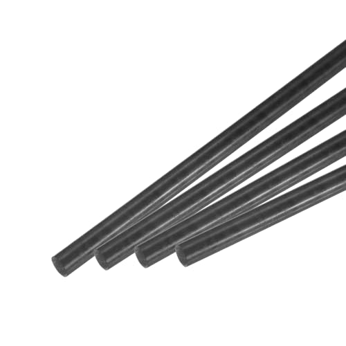 Image of MECCANIXITY ABS Plastic Rod Round Solid Bar 8mm x 400mm Black for DIY Model Material, Architectural Model Making, DIY Sand Table, Pack of 4 Pcs