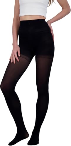 Steve Madden Women's Microfiber Opaque Tights, 2 Pack2