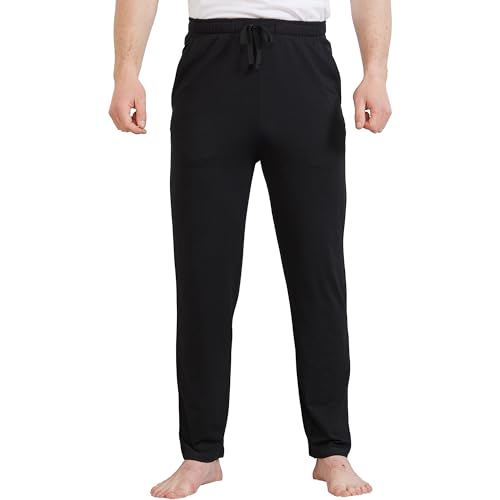 netdraw Men's Ultra Soft Bamboo Viscose Pajama Pant Lightweight Cotton Sleep Lounge Jersey Bottom with Pockets