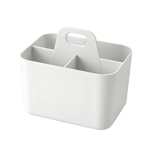 JTLB Divided Shower Caddy Portable Storage Box with Handles Space Saving Storage Basket PET Material Desktop for Dorm