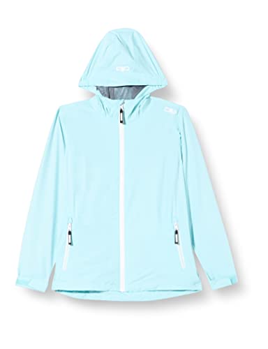 CMP Chaqueta Kid G Con Capucha Fija, Chaqueta Softshell Unisex niños, Azul (Cascada), 110
