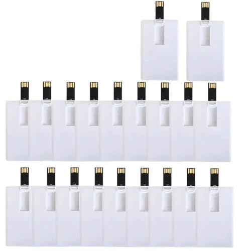 20 Paquete de Tarjeta de crédito USB Drive Flash 1GB 2GB 4GB 8GB 16GB 32GB 64GB 128GB Memoria Stick Compatible con Varios Dispositivos