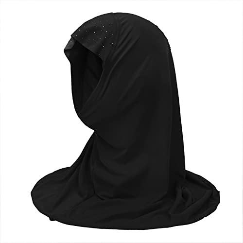 TINAYAUE Girls Muslim Hijab Islamic Headscarf for Little Kids 2-6Y Moslem Long Head Scarf Turban Cap Shawl Wrap Ramadan Gift3