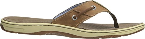 Sperry Mens Baitfish Thong Sandals, Dark Tan, 103