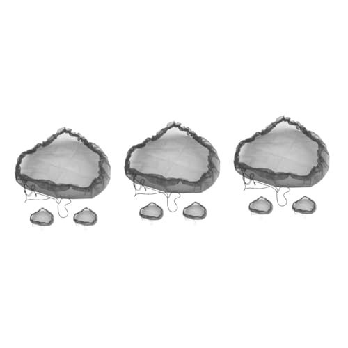 Toyvian 3 Series Parrilla De Barril De Lluvia Tambores De Lluvia para Exterior Malla Cubrir Pantalla De Barril De Lluvia Cubierta De Barril De Lluvia Black Neto 3 Piezas*3