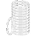 Rocky Mountain Goods Plastic Curtain Rings - 12 Pack - Click securely in place - Unbreakable plastic with - True O ring design - Slides easily without screeching like metal (Clear)