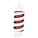 Vickerman 511060-12" Red-White Twisted Candy Christmas Tree Ornament (2 Pack) (N179563)