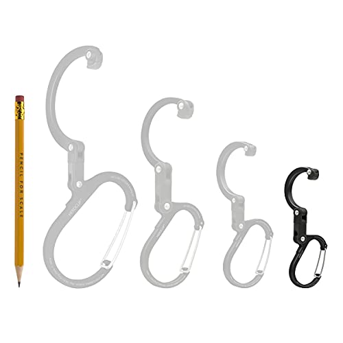 Gear Aid Heroclip Carabiner Clip And Hook (Mini) For Travel, Luggage, Purse And Small Bags, Stealth Black #TOP3