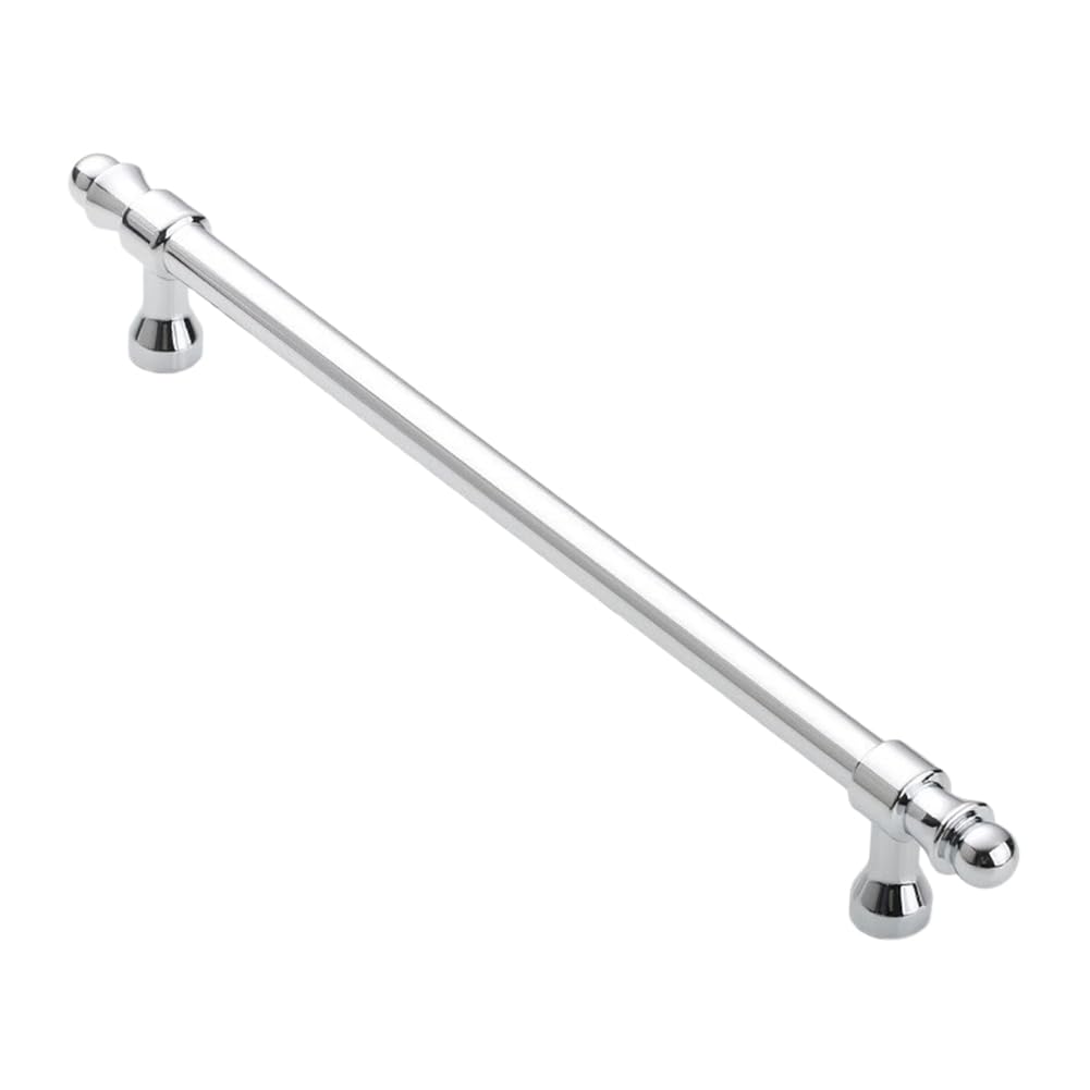 Jnchdghwa As Shown Vintage Brass Cabinet Handle Chrome Silver Drawer Knob For Wardrobe And Dresser Pitch-Row-192Mm