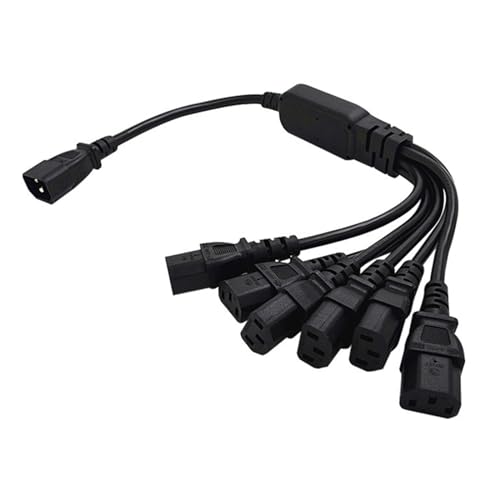 Cable C14 a 6 C13 para distribución de energía en rack de servidores