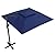 10x10 FT Cantilever Patio Umbrella Double Top Outdoor Square Large Heavy Duty Aluminum Offset Umbrellas with 7 Level Tilt 360-degree Rotation for Pool Garden Deck, Navy