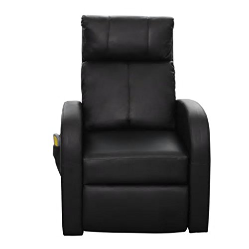 Preisvergleich Produktbild Tidyard Elektrischer Massagesessel mit Fernbedienung Schwarz Electric Massage Chair with Remote Control Black Rising Aid Television Chair Relaxing Massage Recliner with 10-Point Massage Function