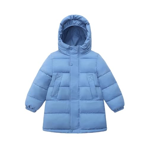 Kids Puffer Jacket Toddler Winter Hooded Quilted Padded Down Coat Windproof Warm Puffer Coats with Pockets