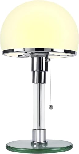 Lampe de table en verre soufflé et éclairage LED au design épuré contemporain