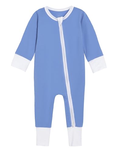 Image of BambooBud Baby Zippered Rompers Newborn Pajamas Sleepers Long Sleeve Jumpsuits Infant Zipper Romper-Viscose from Bamboo