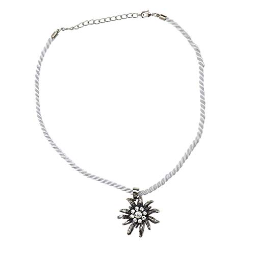 Preisvergleich Produktbild ENET Dirndl Strass Blume Oktoberfest Halskette Trachtenschmuck Geschenk für Damen