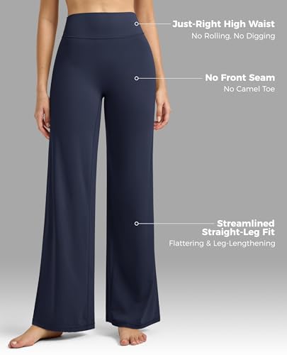 Willit Butterflux Straight Leg Bottoms Wide Leg Yoga Pants for Women High Waisted Buttery Soft Workout Gym Leggings for Women3