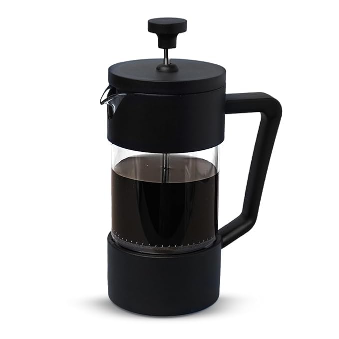 Image of 3D CREATIONS 800 ML Black French Press Coffee And Tea maker Stainless Steel filtration With 4 Stage Filtration