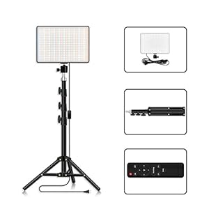 Yugam Photography LED Lighting Panel Light Remote Control for Live Stream Video Photo Lamp (11 inch Panel Light + 3 ft Stand)