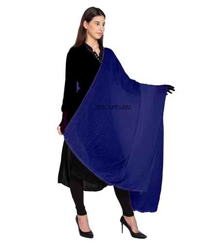 Image of Zen Women's Solid Premium Cotton Dupatta 2.25 Meters 100% Pure Cotton