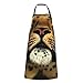 LINGF grembiule tigre, grembiuli da cucina grembiule da cucina bavaglino impermeabile con 2 tasche cravatte lunghe